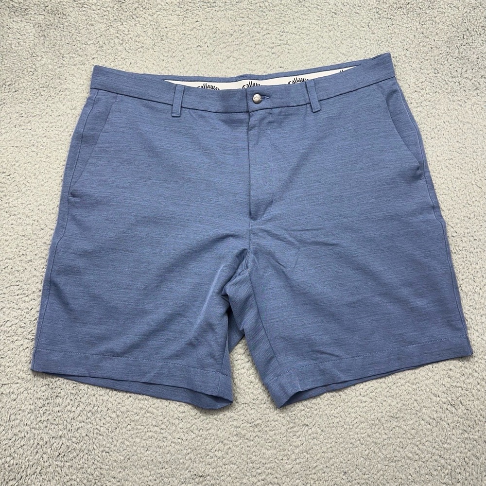 Callaway Golf CO78 Mens Size 38 Heathered Blue Performance Stretch Active Shorts